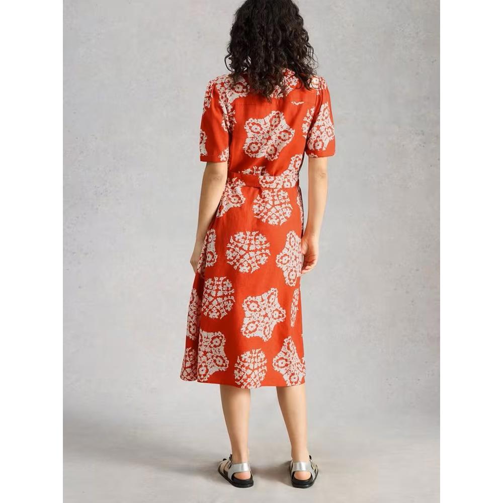 White Stuff Val Linen Blend Dress